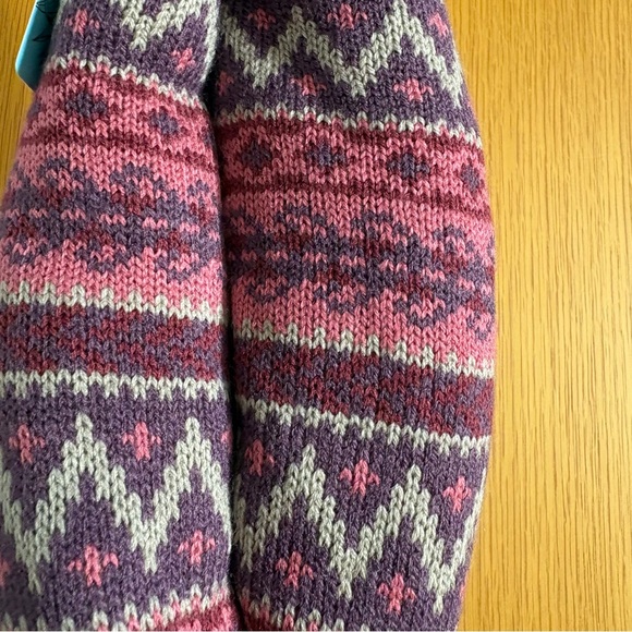 NWT MUK LUKS Aloe Infused Sherpa Cozy Cabin Ankle Socks Berry Large/XL 8.5 - 11 - Picture 4 of 4